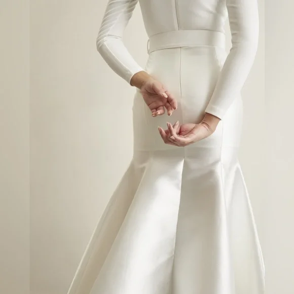 Solace London Mabel Belted Wedding Dress US 6 NWT - Picture 6 of 16